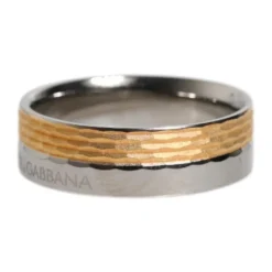 Anello Bicolore Testurizzato