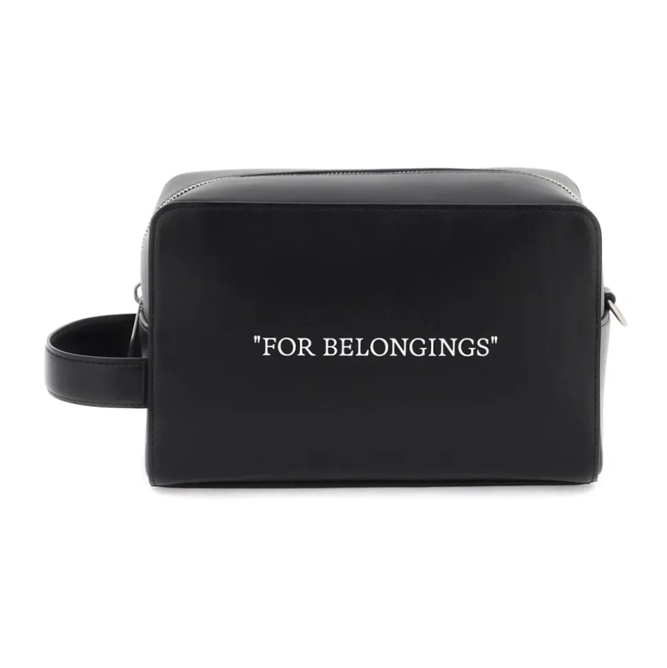 Beauty Case in Pelle con Contrasto