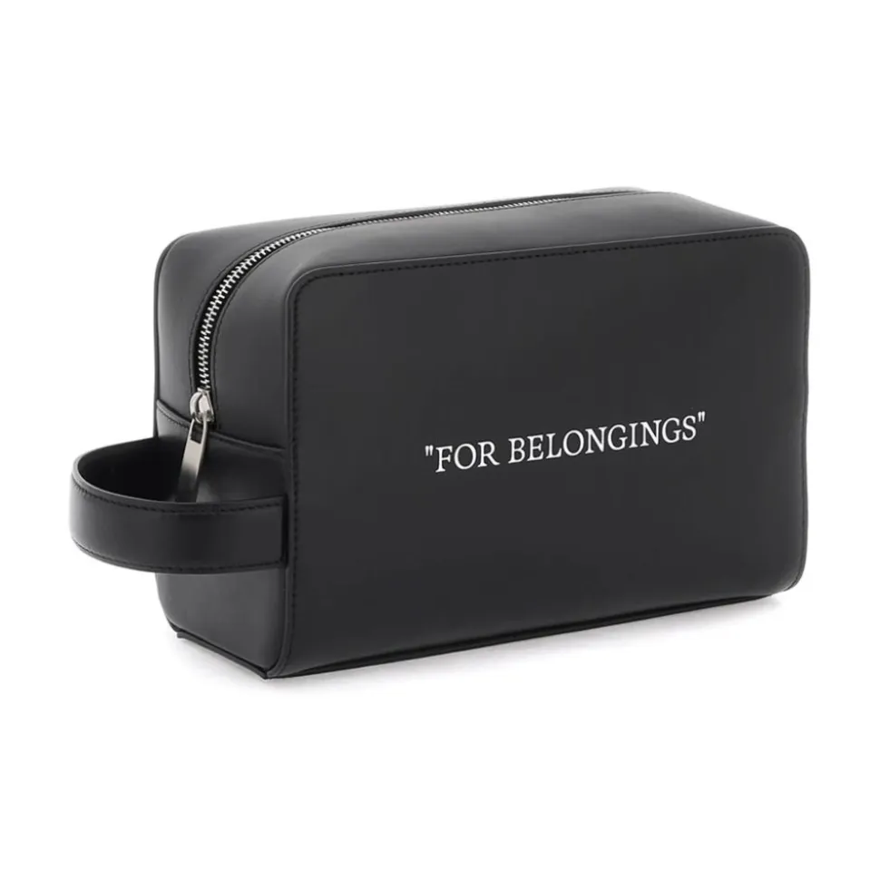 Beauty Case in Pelle con Contrasto