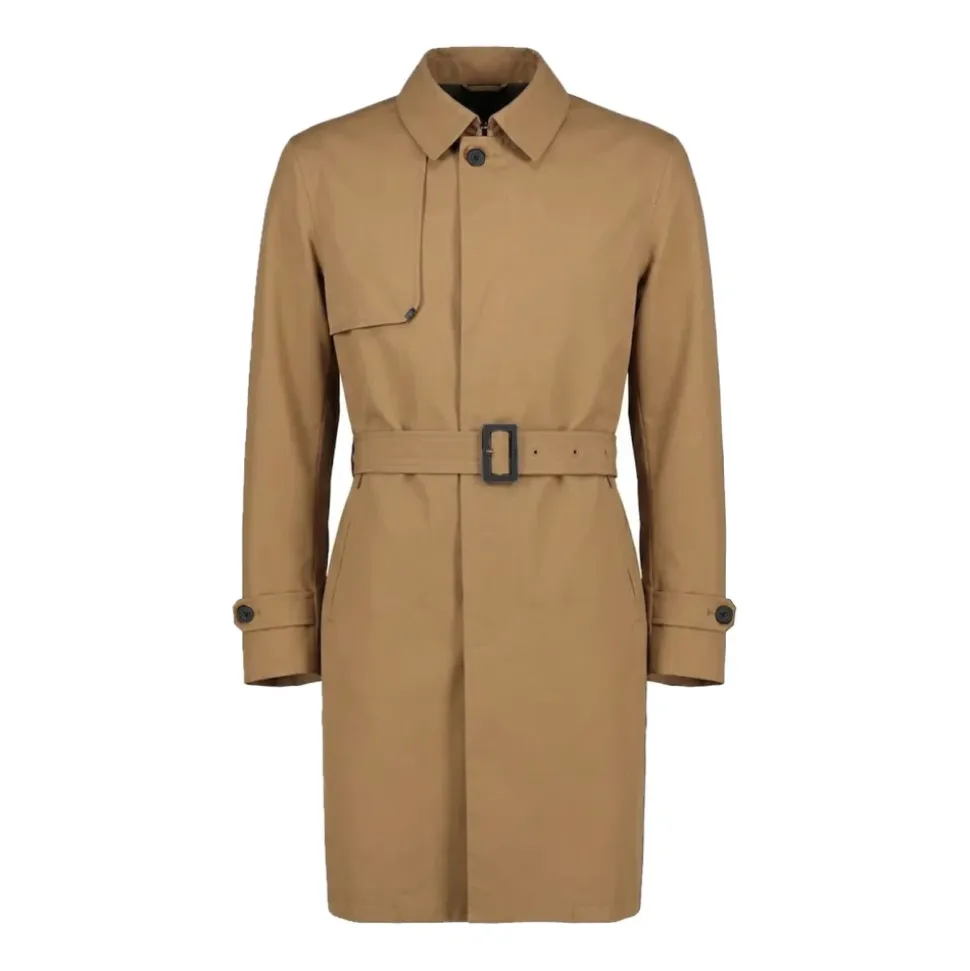 Belted Single-Breasted Coat