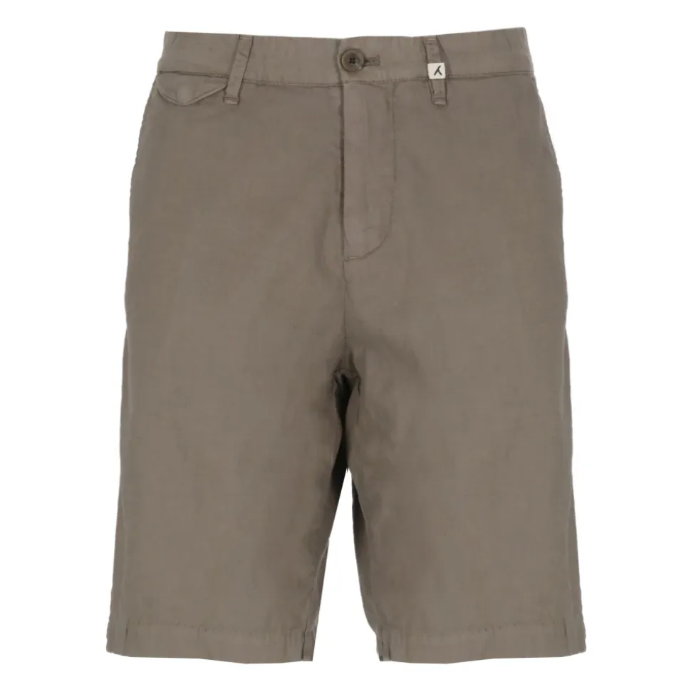 Bermuda grigi in cotone con tasche