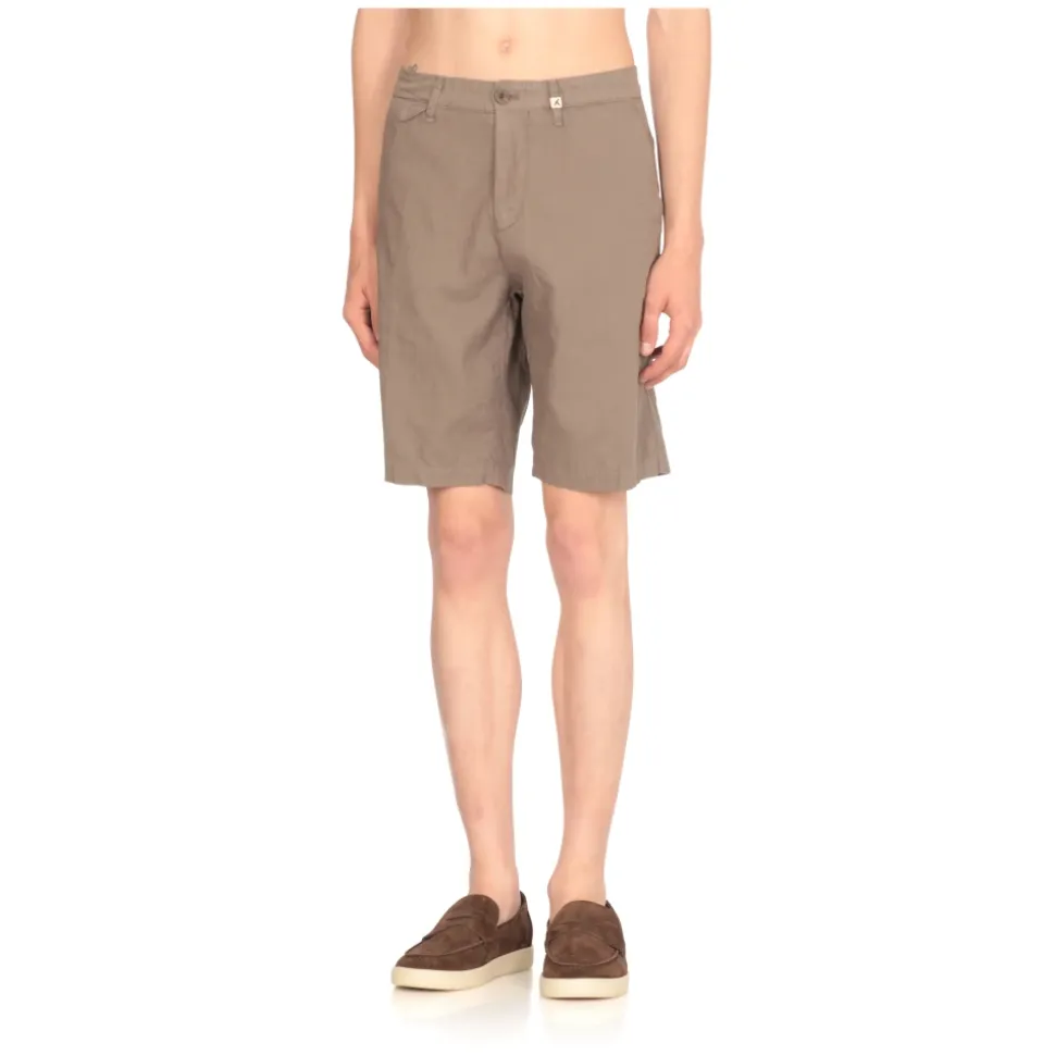 Bermuda grigi in cotone con tasche