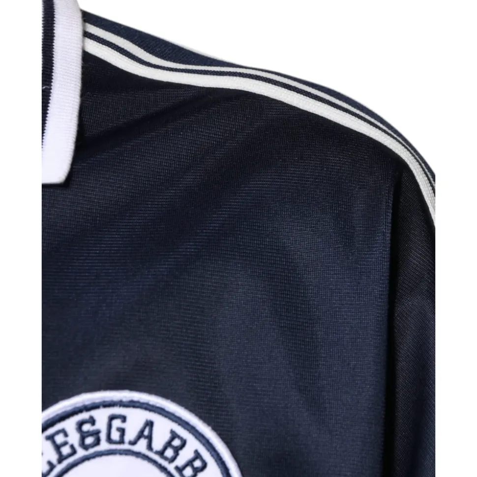 Blu Bianco Milano Maglia a Maniche Lunghe in Jersey