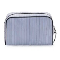Borsa a mano in vitello e popeline a righe