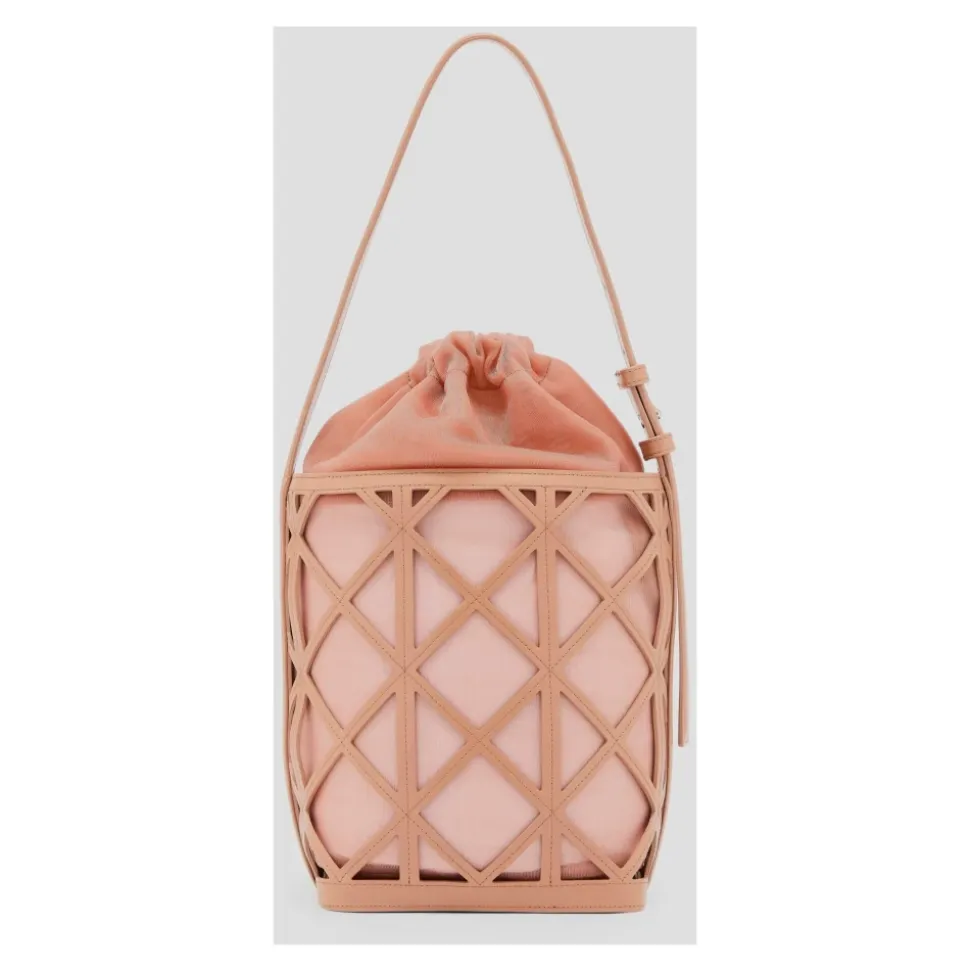 Borsa a secchiello stile gabbia