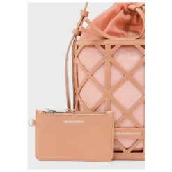 Borsa a secchiello stile gabbia