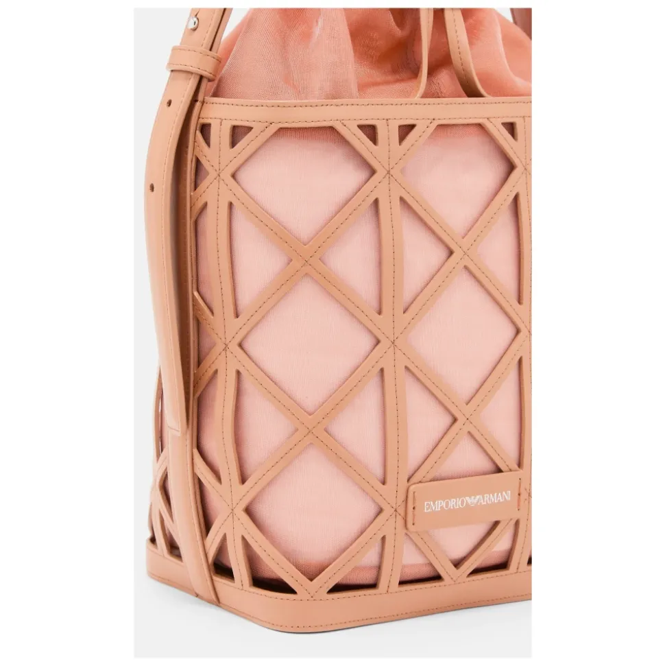 Borsa a secchiello stile gabbia