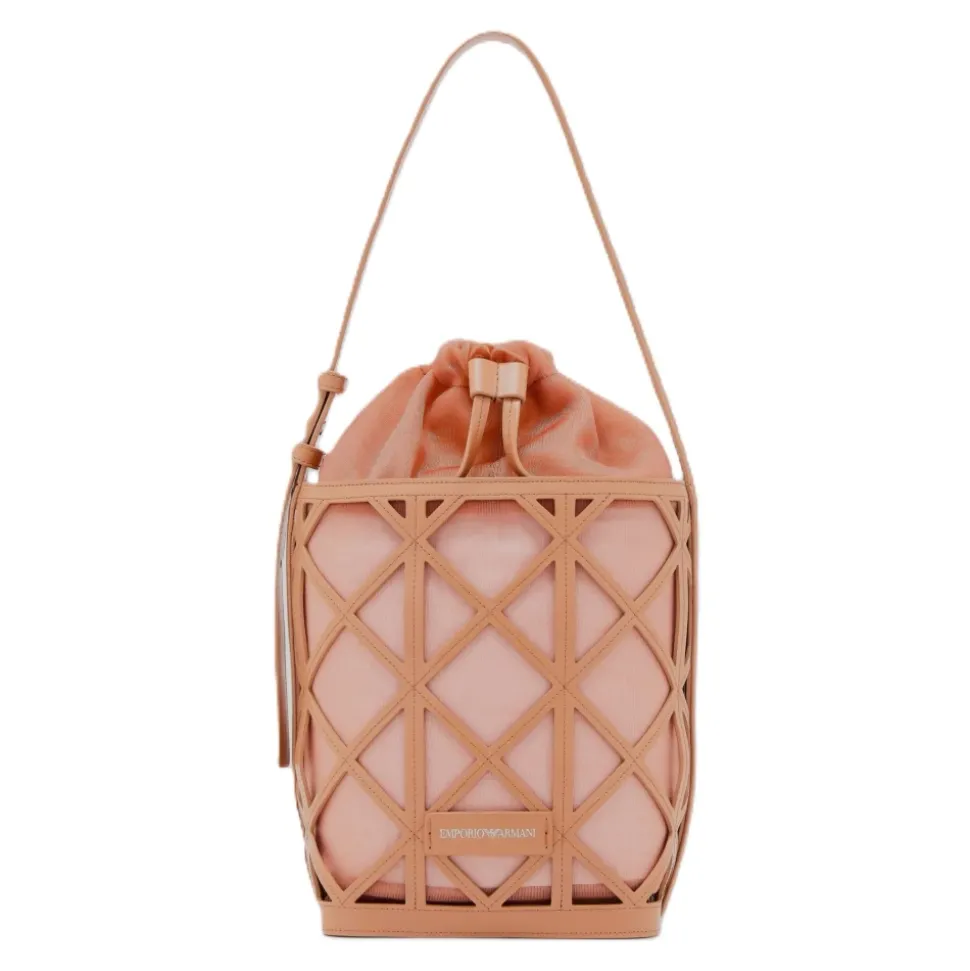 Borsa a secchiello stile gabbia