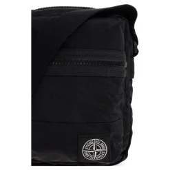 Borsa a spalla con patch logo