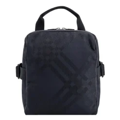 Borsa a spalla nera con doppio scomparto