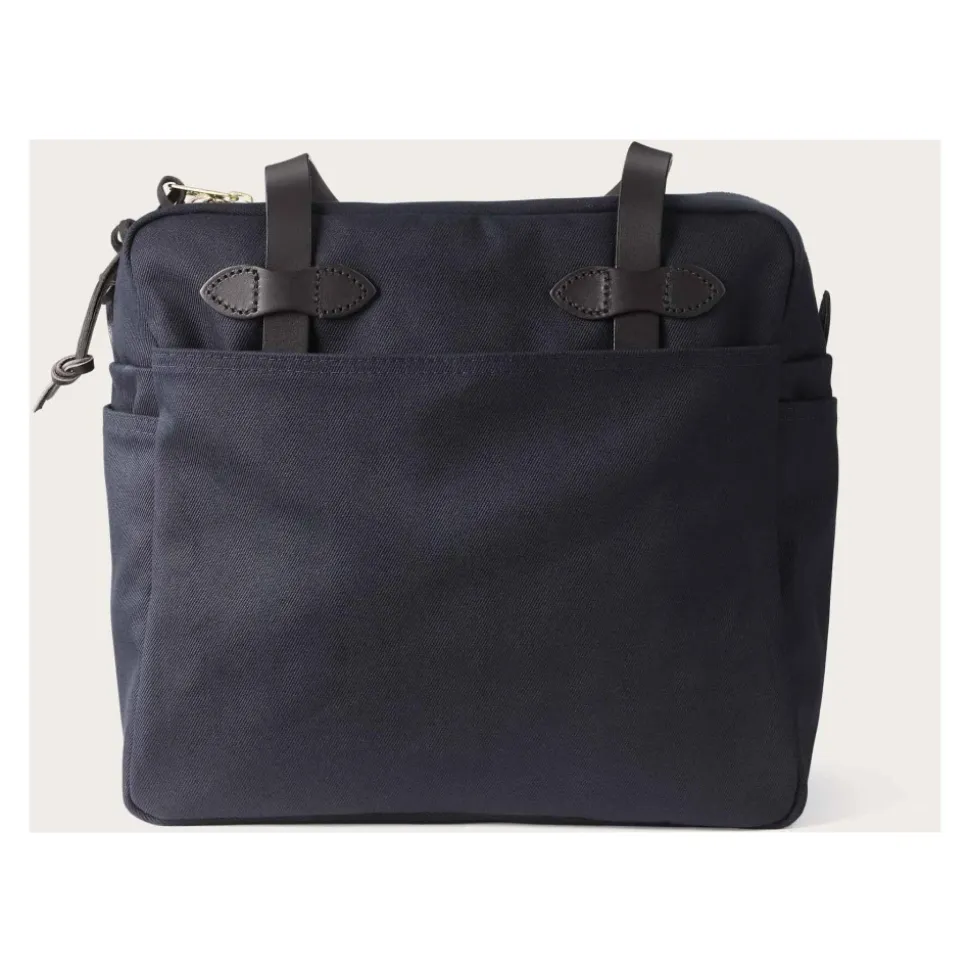 Borsa Tote in Twill Robusto con Cerniera