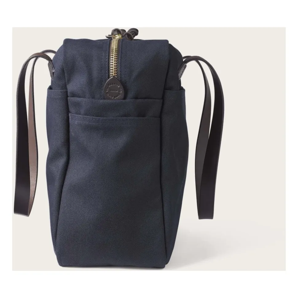 Borsa Tote in Twill Robusto con Cerniera