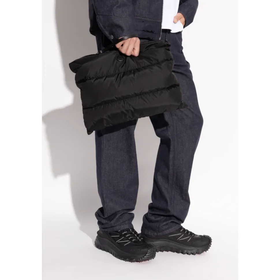 Borsa trapuntata con logo