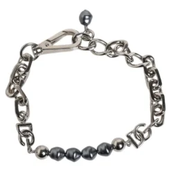 Bracciale con Catena Argentata e Perle