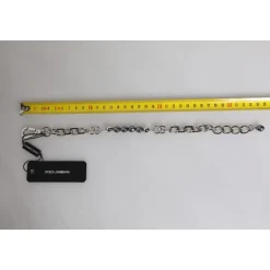 Bracciale con catena color argento e perle