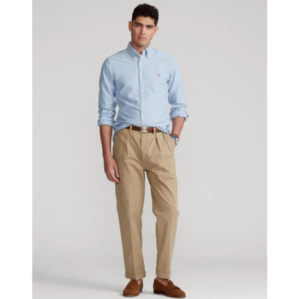 Camicia aderente in cotone Oxford