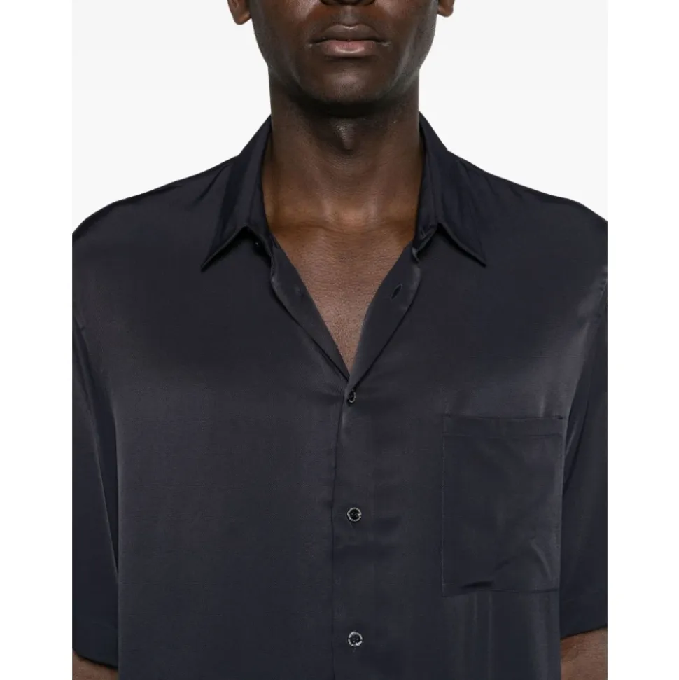 Camicia a maniche corte testurizzata