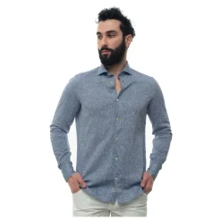 Camicia a Maniche Lunghe Mista Lino