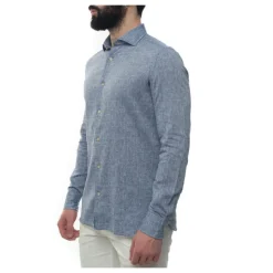 Camicia a Maniche Lunghe Mista Lino