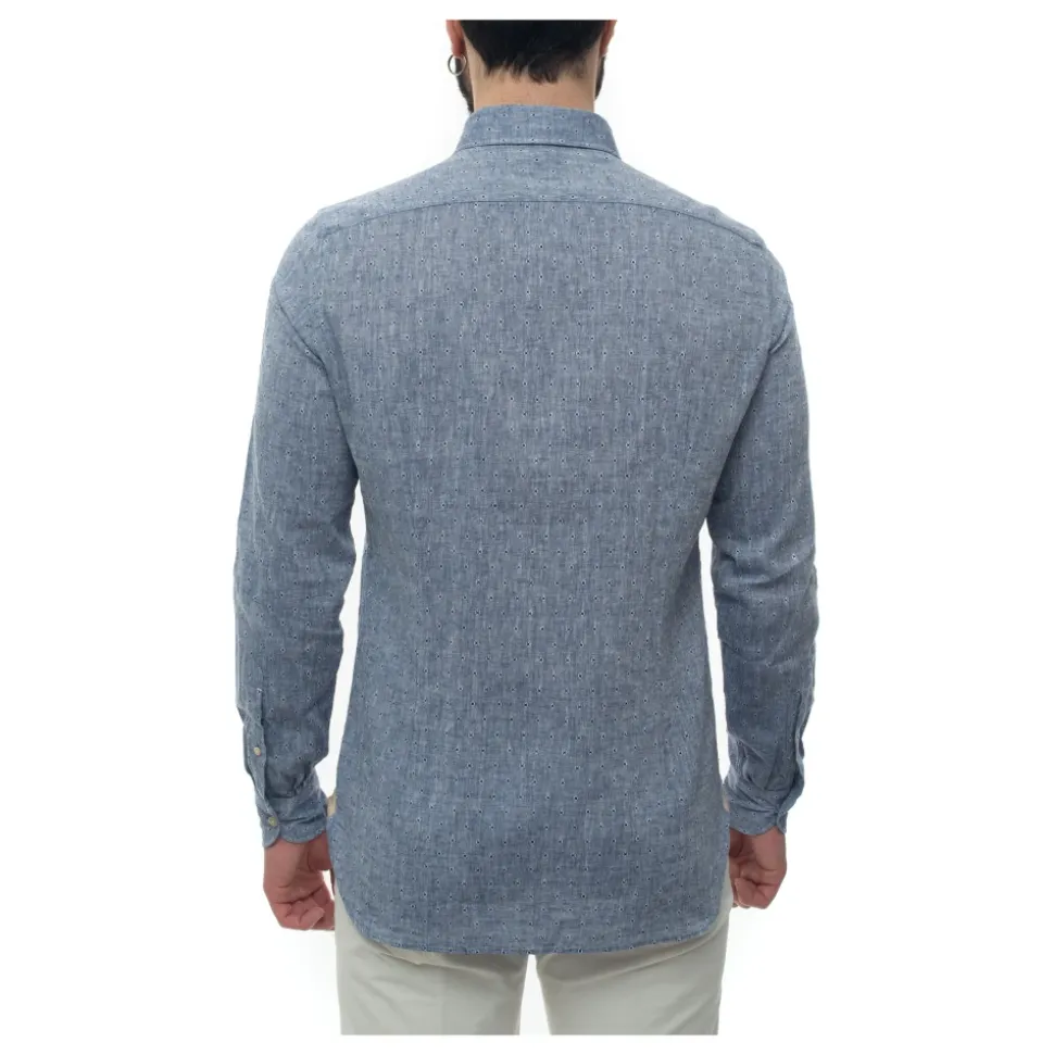 Camicia a Maniche Lunghe Mista Lino