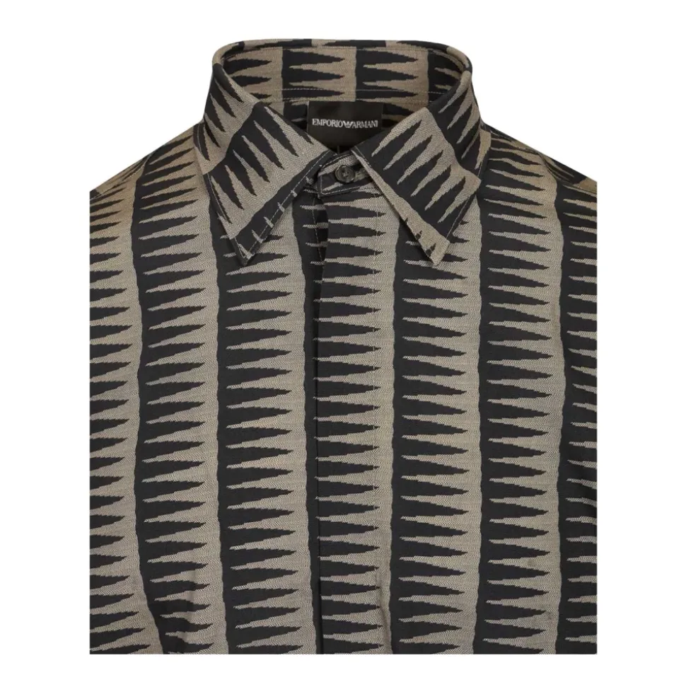 Camicia Comfort-fit con Stampa All-Over in Misto Lyocell