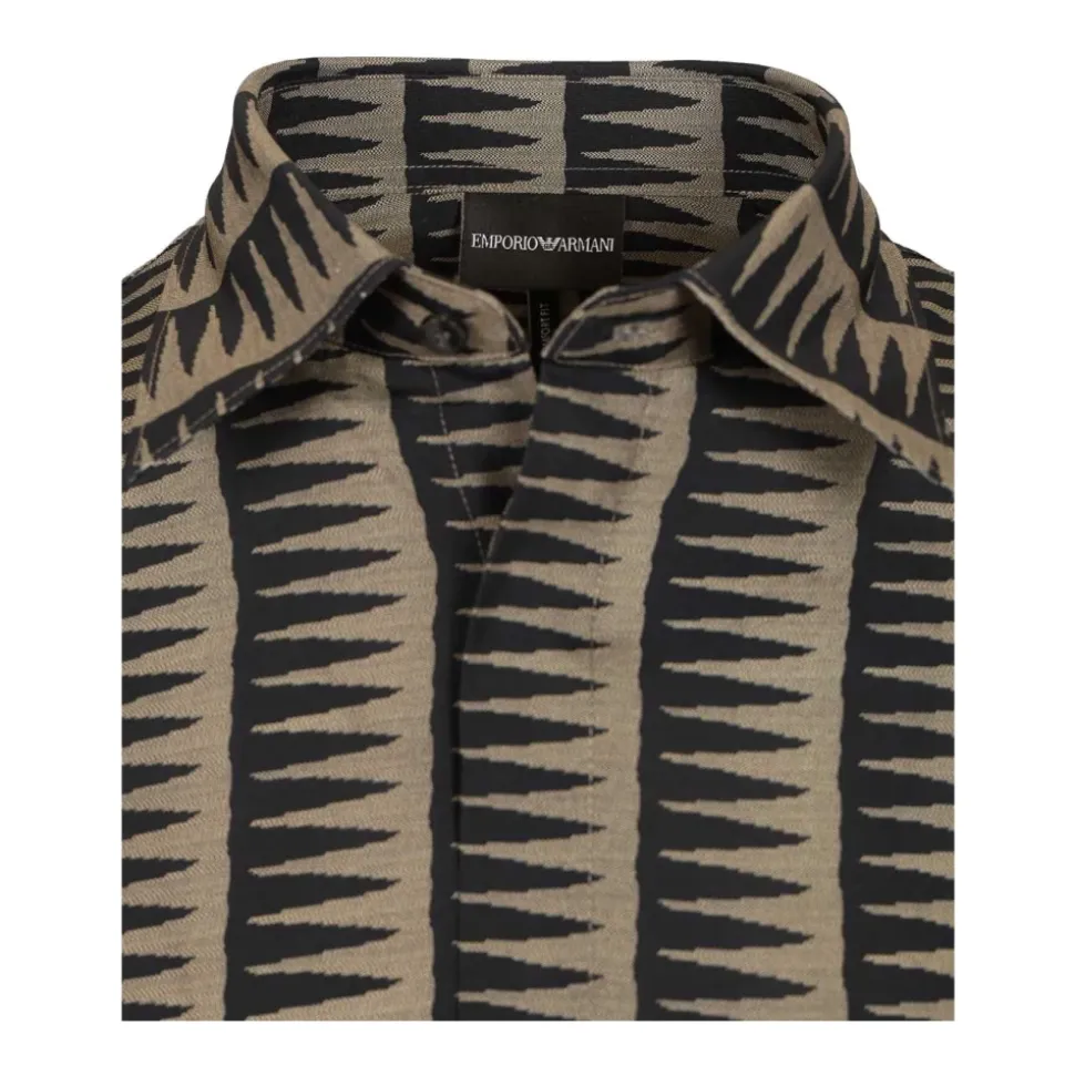 Camicia Comfort-fit con Stampa All-Over in Misto Lyocell