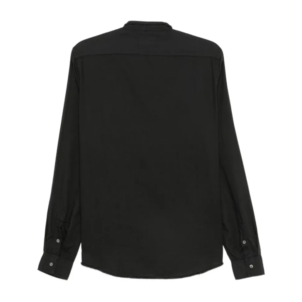 Camicia con Collo alla Mandarina Sfilacciato