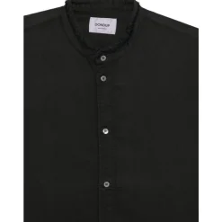 Camicia con Collo alla Mandarina Sfilacciato
