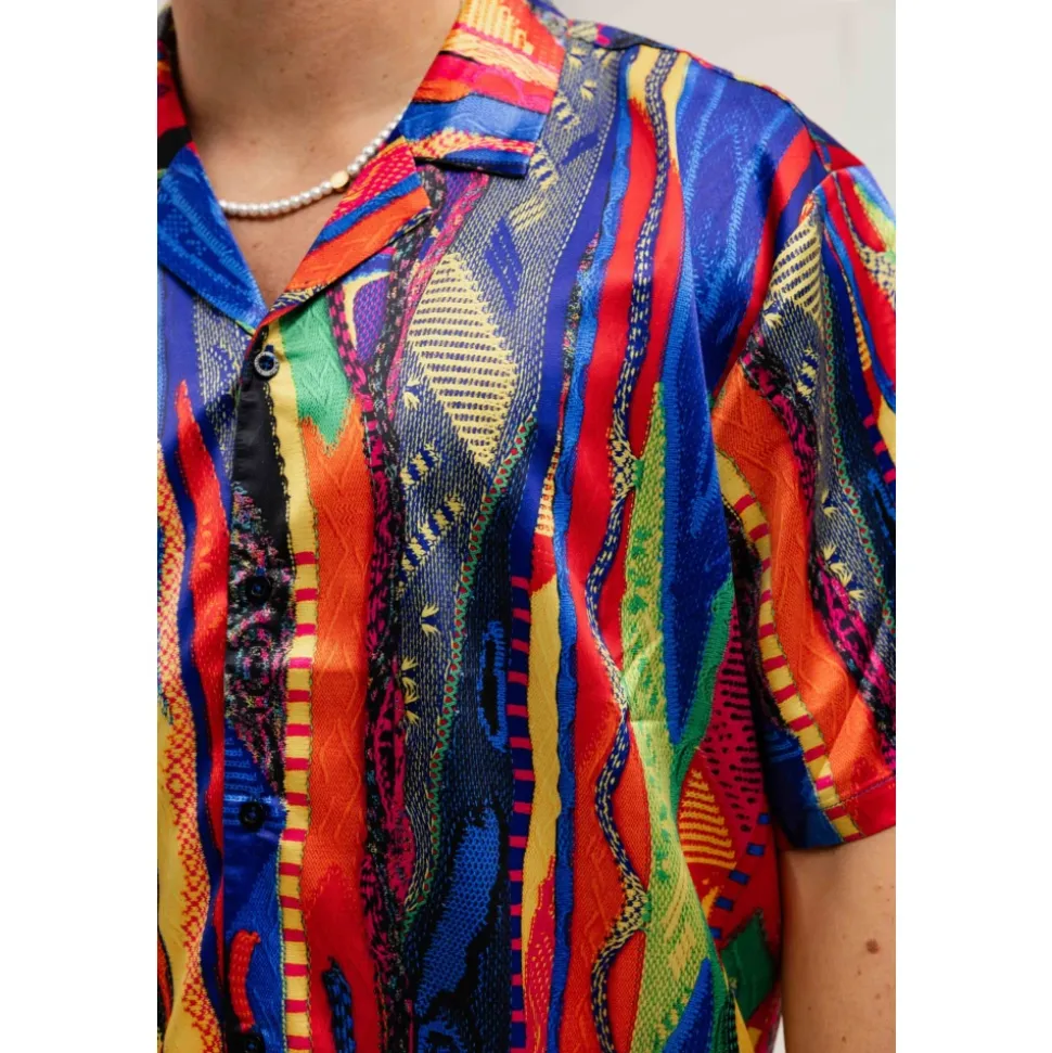Camicia con stampa a maglia