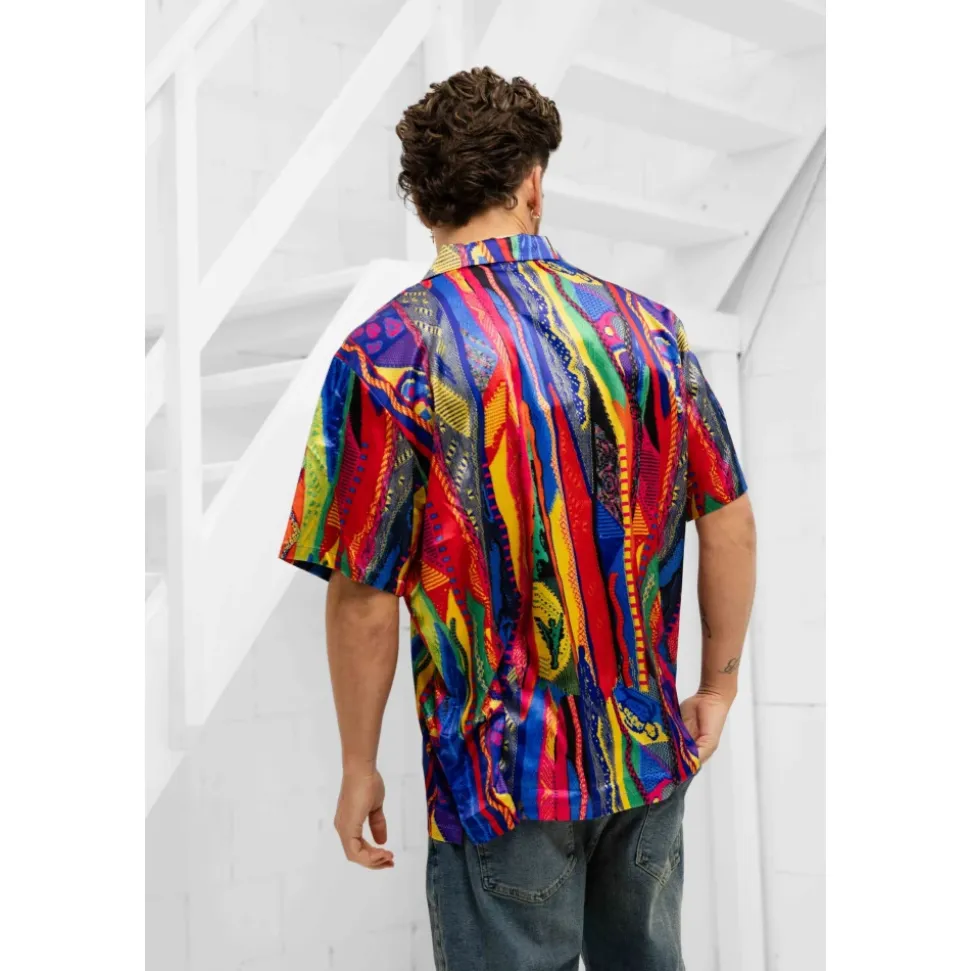 Camicia con stampa a maglia