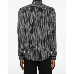 Camicia con Stampa Grafica Fluida