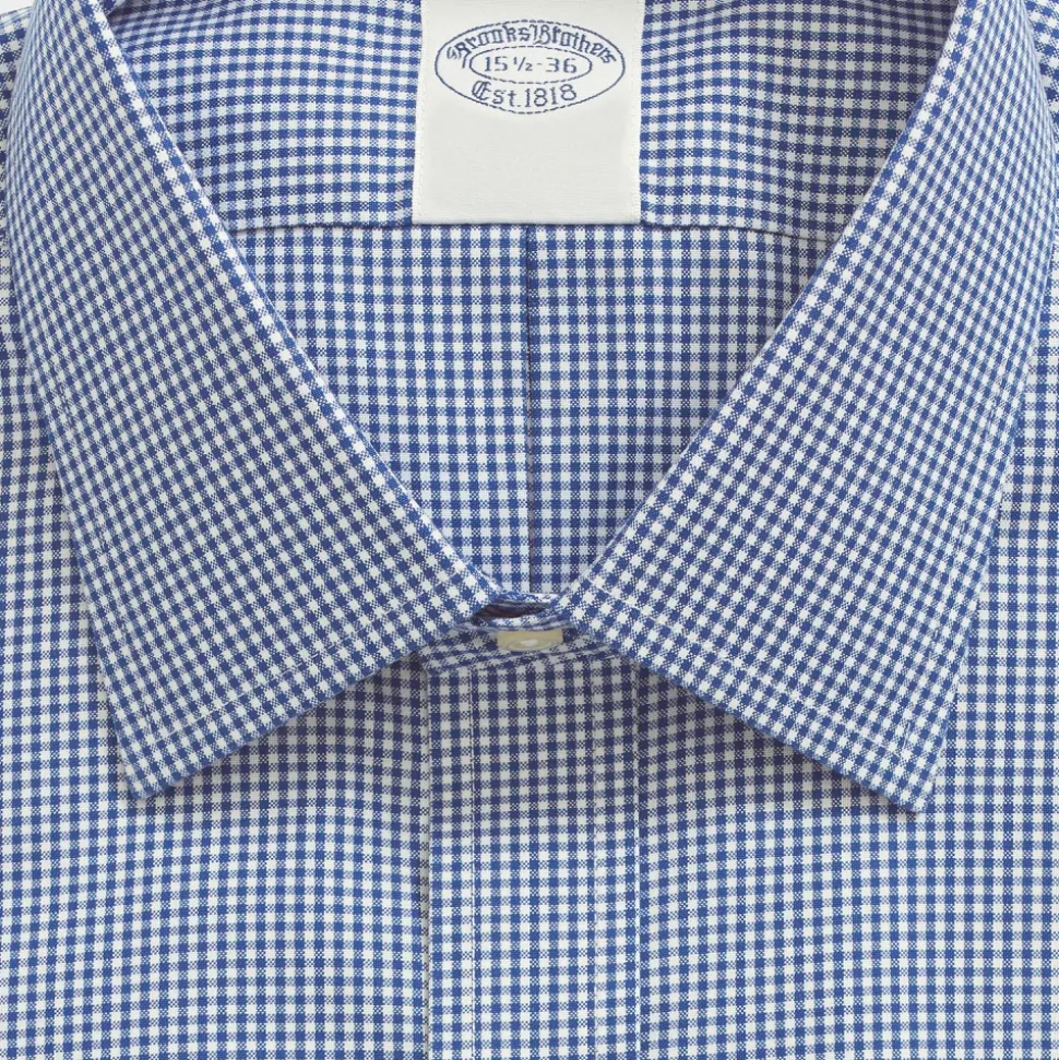 Camicia da Uomo in Cotone, Vestibilità Regolare, Fantasia Gingham con Collo Ainsley