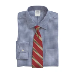 Camicia da Uomo in Cotone, Vestibilità Regolare, Fantasia Gingham con Collo Ainsley