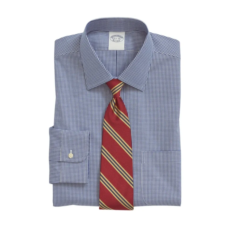 Camicia da Uomo in Cotone, Vestibilità Regolare, Fantasia Gingham con Collo Ainsley