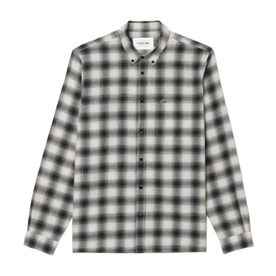 Camicia di flanella a quadri in misto cotone/lana
