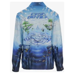 Camicia di Seta con Stampa Grafica