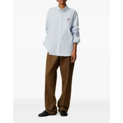 Camicia in Cotone Blu Chiaro AW25