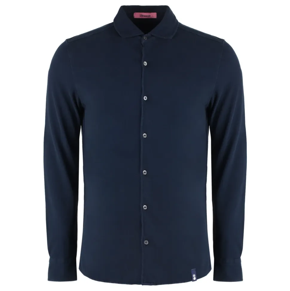 Camicia in Cotone Piqué Orlo Arrotondato