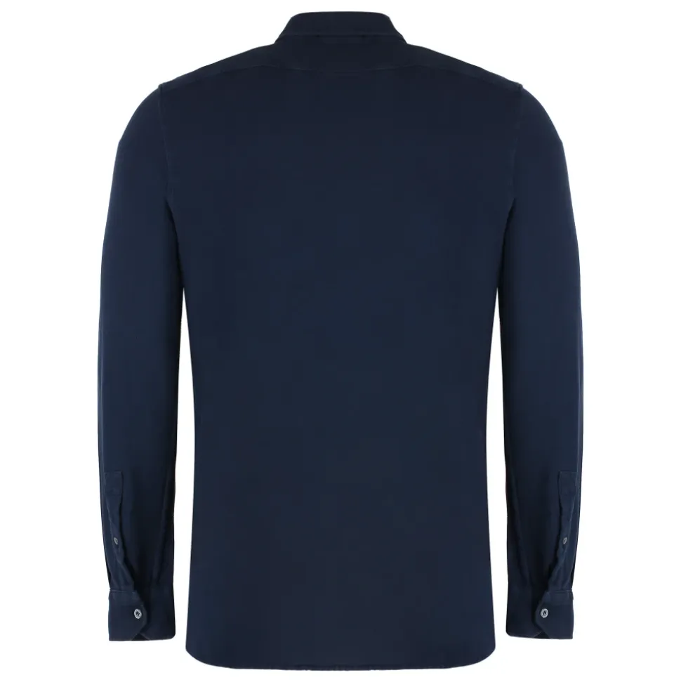 Camicia in Cotone Piqué Orlo Arrotondato