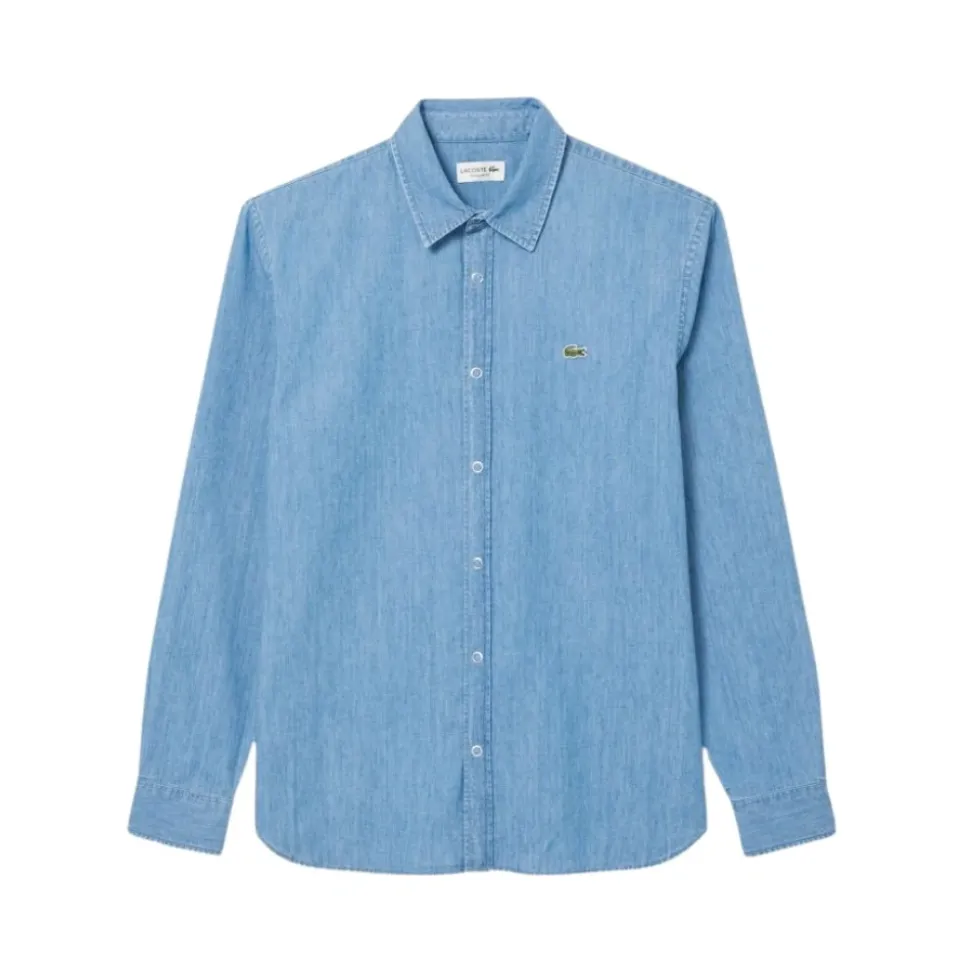 Camicia in denim con dettagli metallici