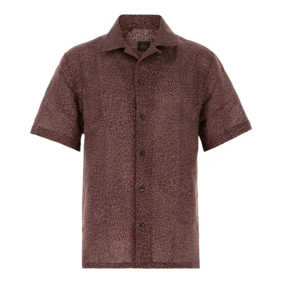 Camicia in lino stampato