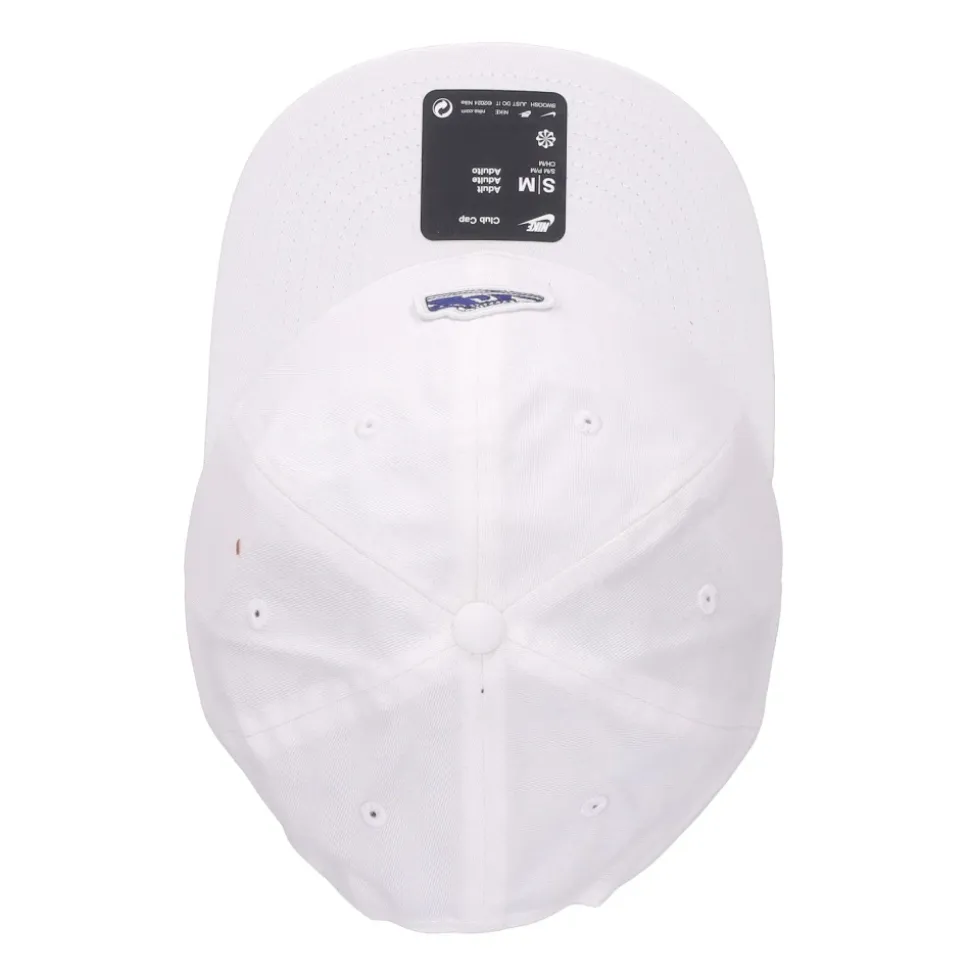 Cappellino bianco con visiera curva e patch Dunk