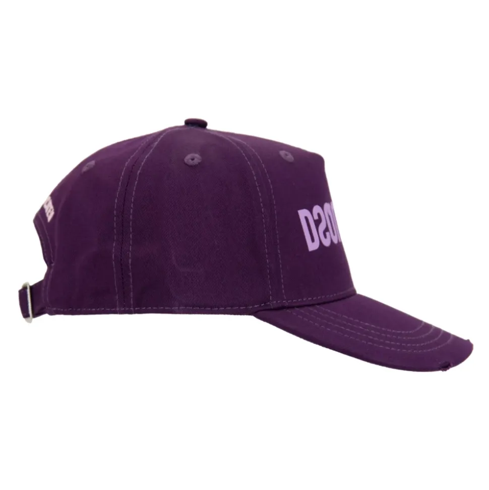 Cappellino da Baseball in Cotone con Logo Invertito