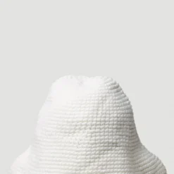 Cappello a Secchiello a Maglia con Motivo a Pois