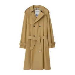 Cappotto Beige con Motivo Check Vintage