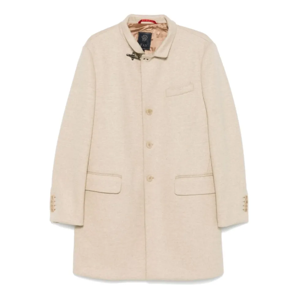 Cappotto Beige in Misto Lana