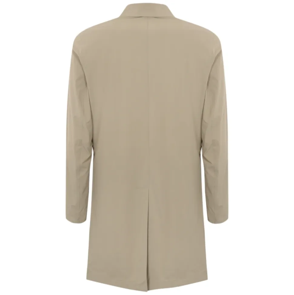 Cappotto Beige Reversibile in Tessuto Tecnico