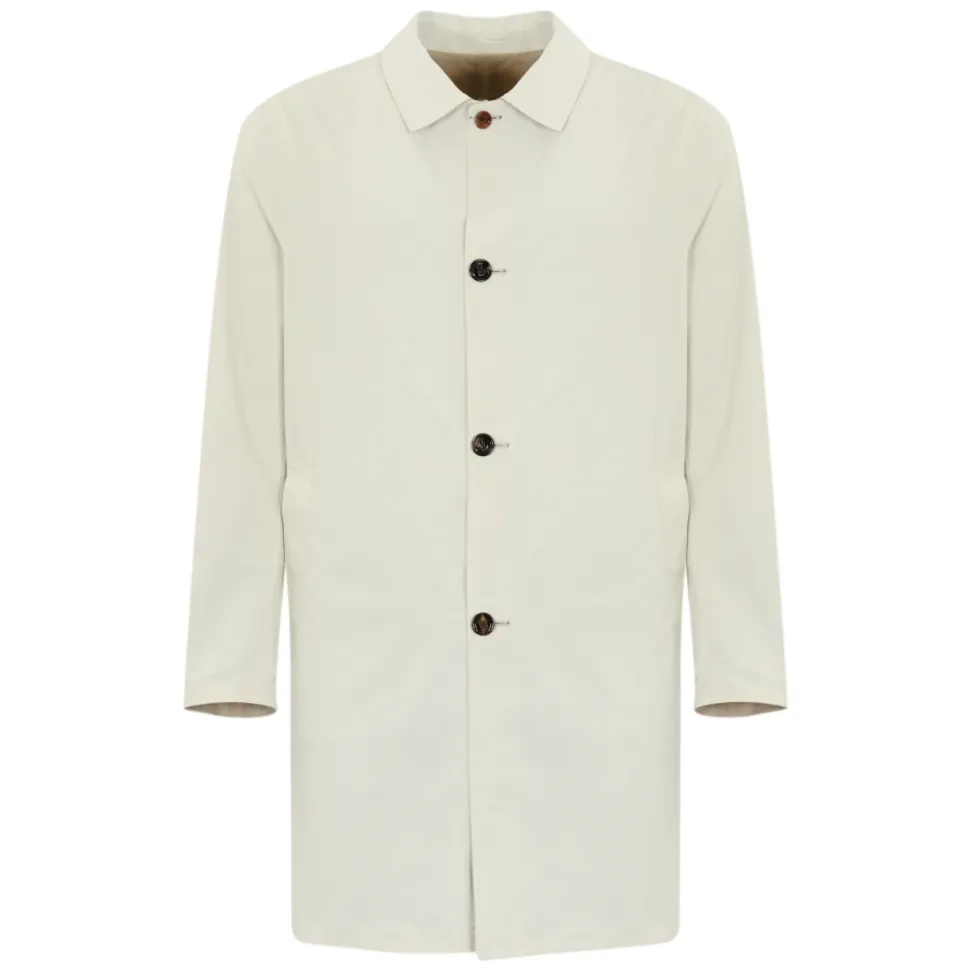 Cappotto Beige Reversibile in Tessuto Tecnico