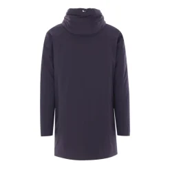 Cappotto Blu con Cappuccio e Zip
