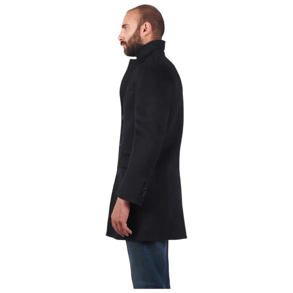 Cappotto Blu in Misto Lana Gioele